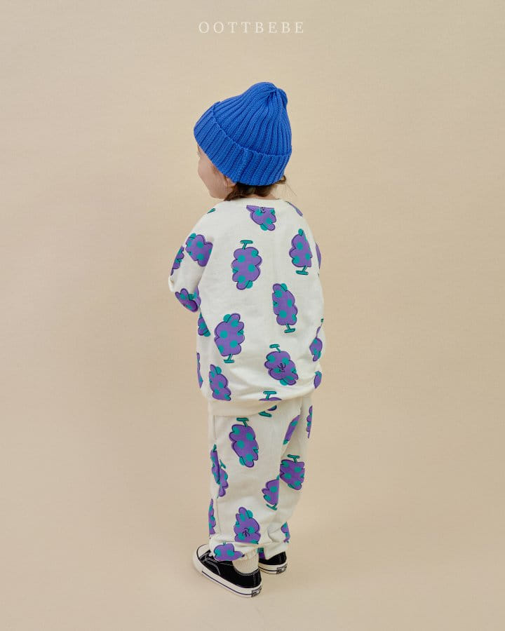 Oott Bebe - Korean Children Fashion - #designkidswear - Heart Grape Top Bottom Set - 9