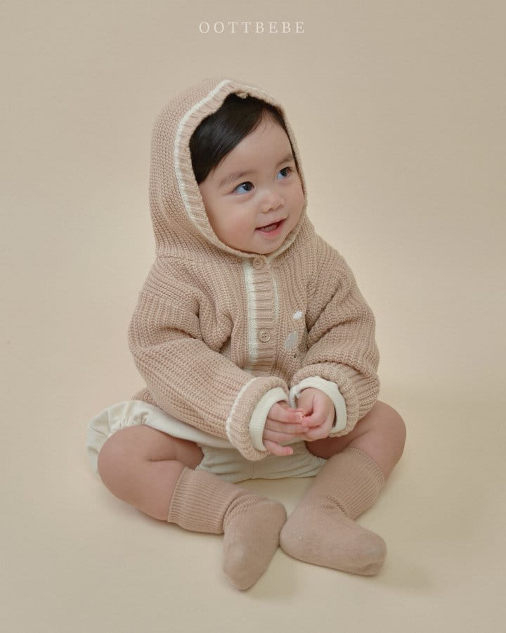 Oott Bebe - Korean Children Fashion - #designkidswear - Cloud Hoody Knit Cardigan - 8