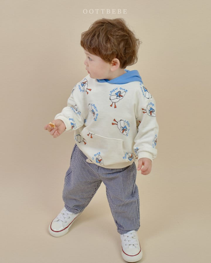 Oott Bebe - Korean Children Fashion - #designkidswear - Duck Hoody Sweatshirt - 3