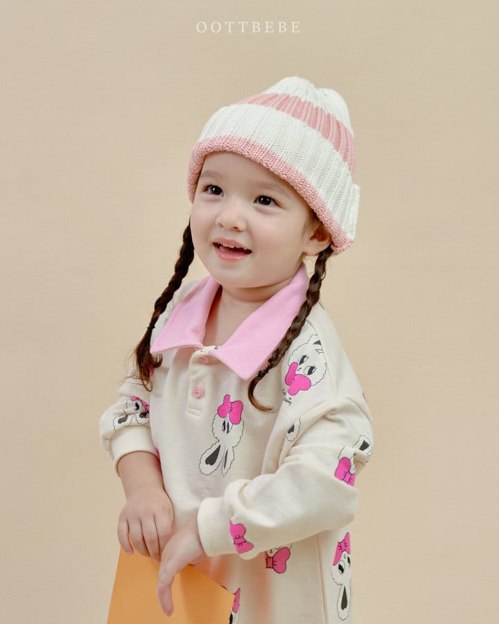 Oott Bebe - Korean Children Fashion - #fashionkids - Rabbit Collar One-Piece - 2