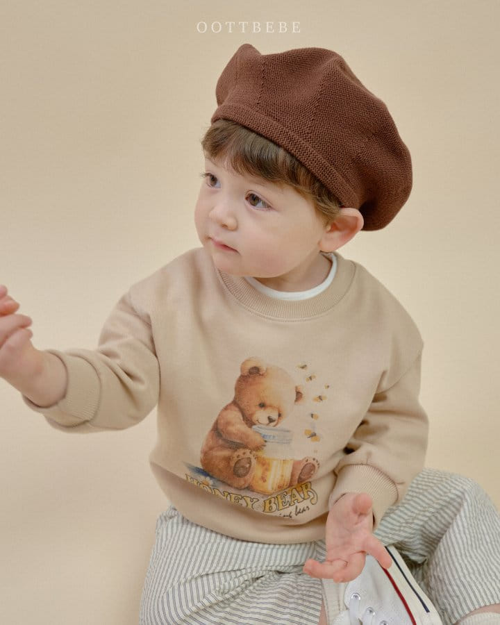 Oott Bebe - Korean Children Fashion - #fashionkids - Honey Bear Sweatshirt - 6