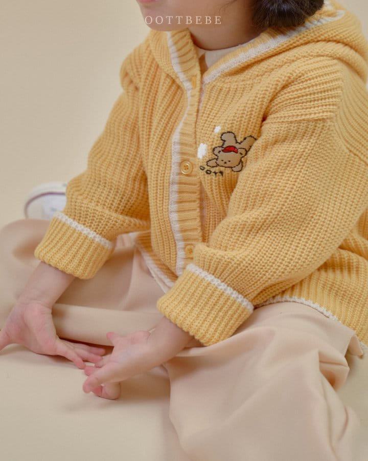 Oott Bebe - Korean Children Fashion - #kidsshorts - Cloud Hoody Knit Cardigan - 11