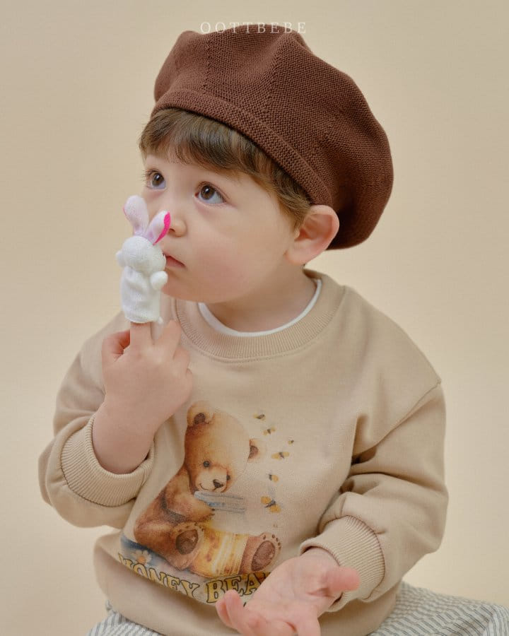 Oott Bebe - Korean Children Fashion - #kidsshorts - Honey Bear Sweatshirt - 7