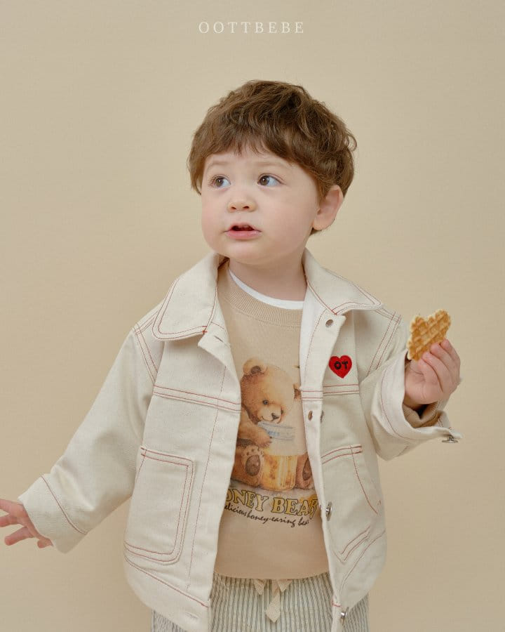Oott Bebe - Korean Children Fashion - #kidsstore - Honey Bear Sweatshirt - 8