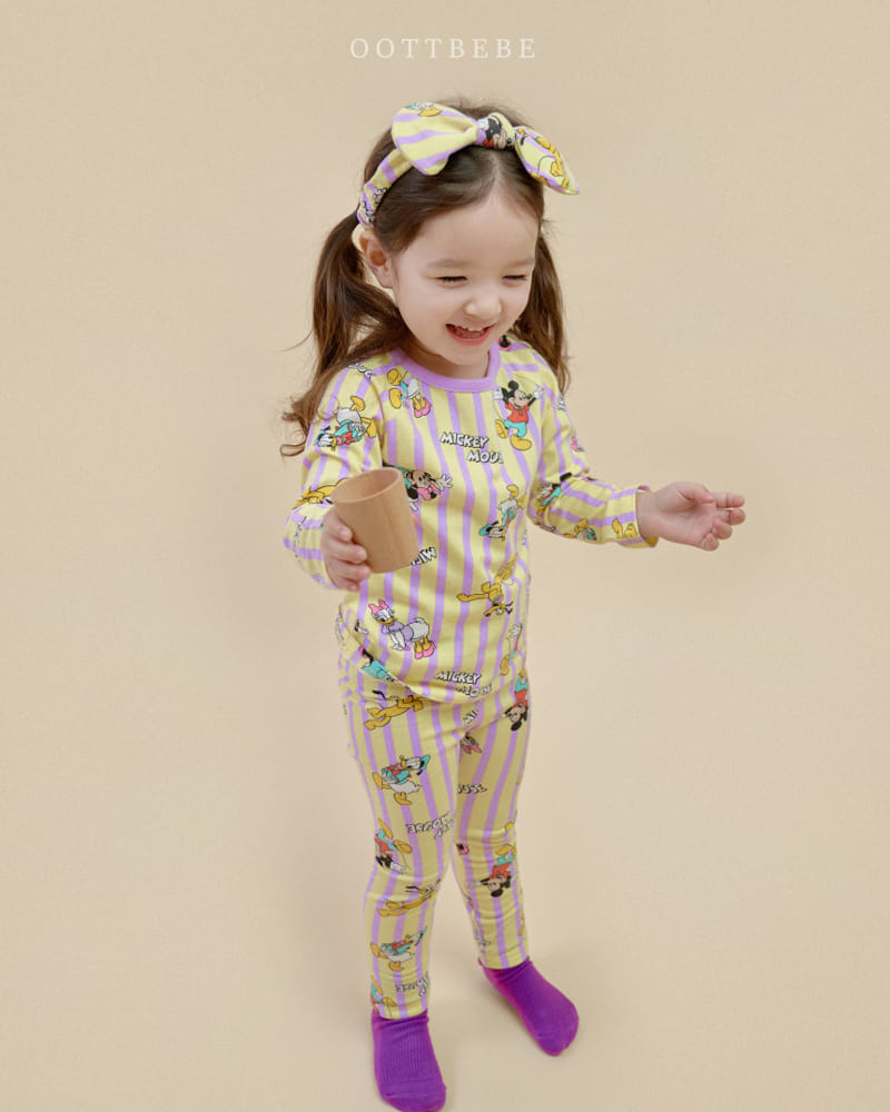 Oott Bebe - Korean Children Fashion - #kidsstore - D Span Easywear Top Bottom Set - 6