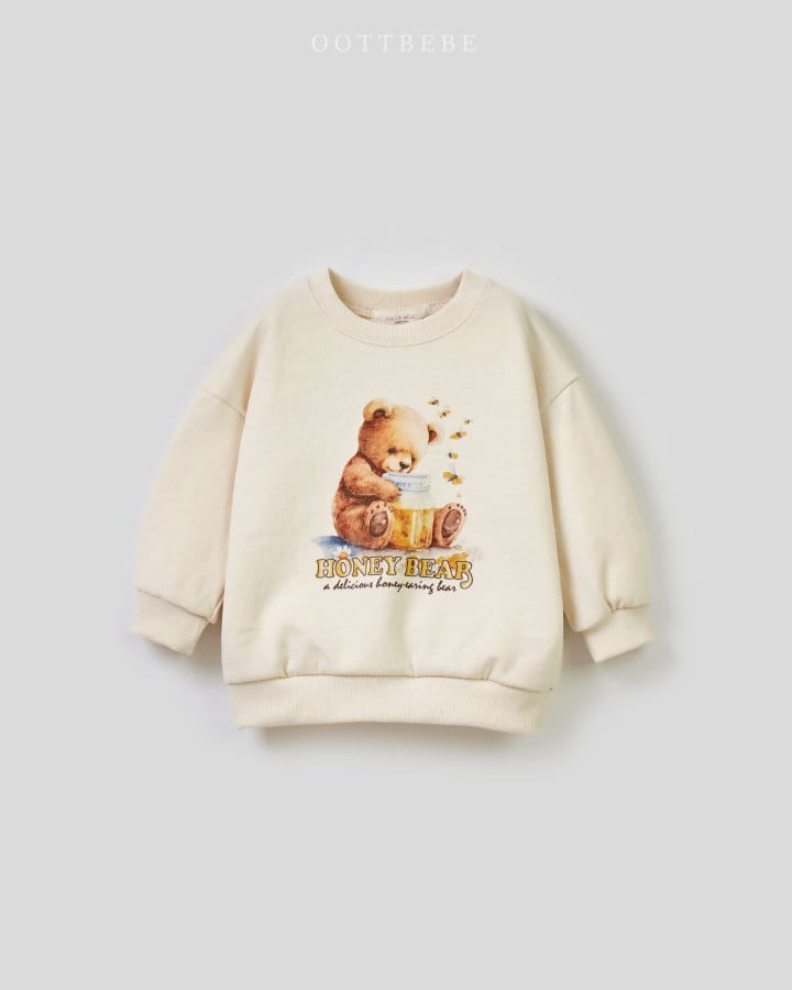 Oott Bebe - Korean Children Fashion - #kidzfashiontrend - Honey Bear Sweatshirt - 9