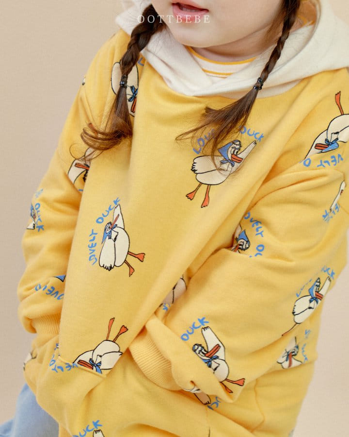 Oott Bebe - Korean Children Fashion - #kidzfashiontrend - Duck Hoody Sweatshirt - 8