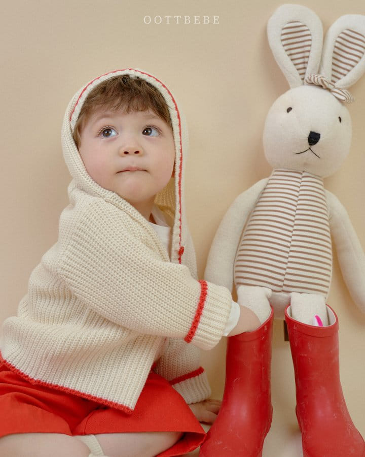 Oott Bebe - Korean Children Fashion - #minifashionista - Cloud Hoody Knit Cardigan - 3