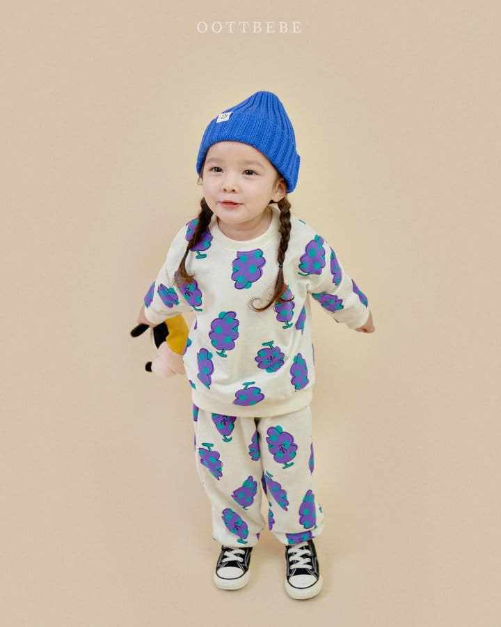 Oott Bebe - Korean Children Fashion - #prettylittlegirls - Heart Grape Top Bottom Set - 5