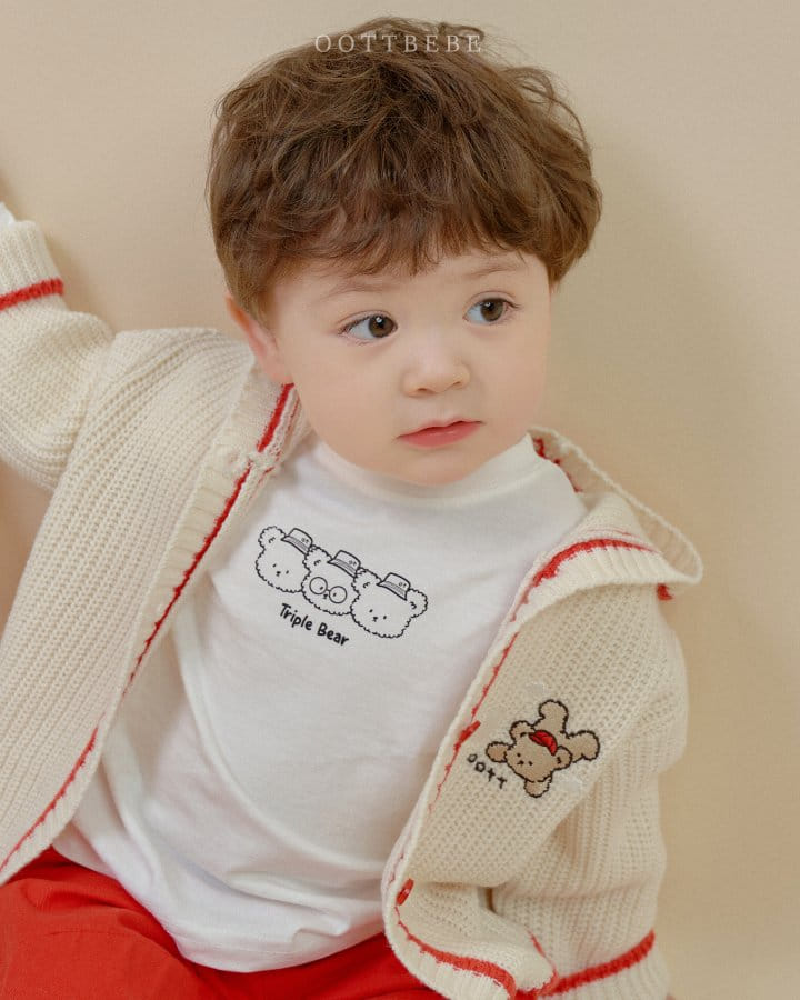 Oott Bebe - Korean Children Fashion - #minifashionista - Cloud Hoody Knit Cardigan - 4