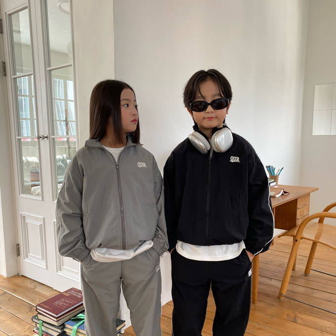 Our - Korean Children Fashion - #Kfashion4kids - Line Track Jacket With Mom