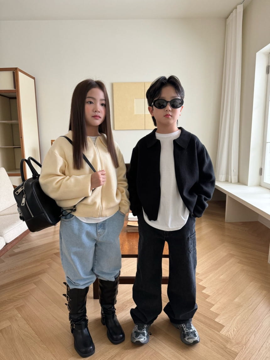 Our - Korean Children Fashion - #stylishchildhood - Robin Collar Zip Up - 4