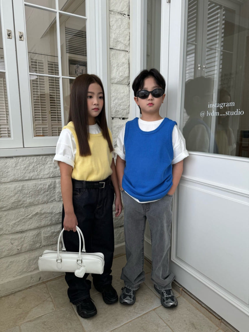 Our - Korean Children Fashion - #kidsshorts - Baiker Knit Vest - 3