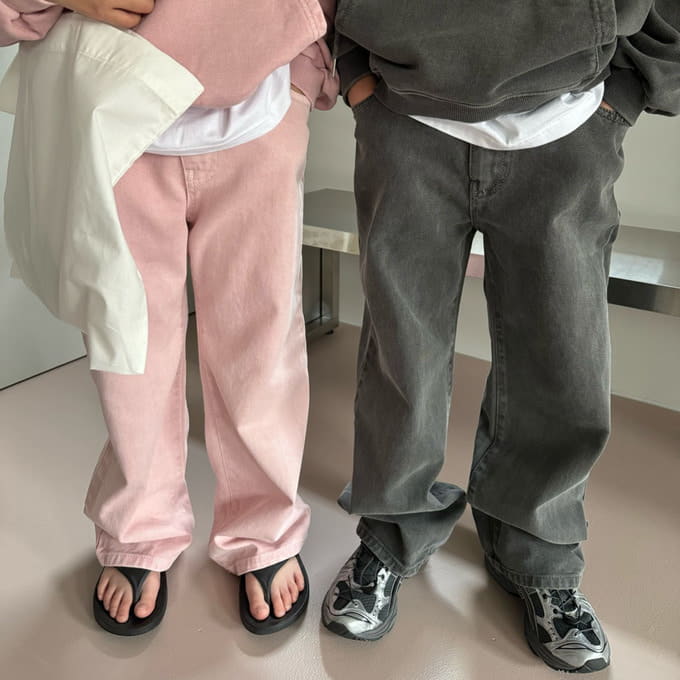 Our - Korean Children Fashion - #prettylittlegirls - Nordic Piece dyed Fabric  Wide Pants