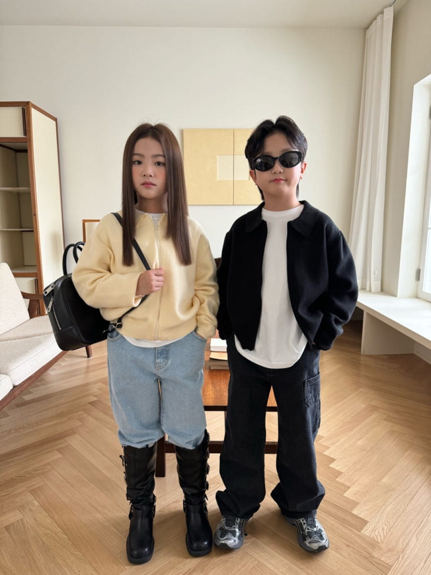 Our - Korean Children Fashion - #stylishchildhood - Robin Collar Zip Up - 3