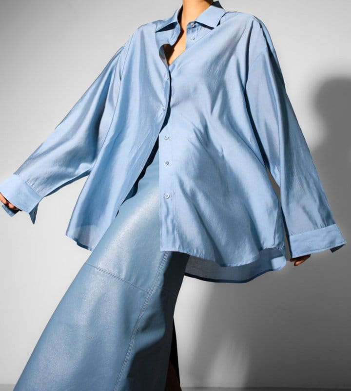 Paper Moon - Korean Women Fashion - #momslook - Sheer Silky Classic Button Down Shirt