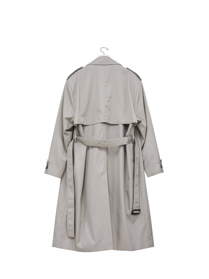 Paper Moon - Korean Women Fashion - #momslook - Padded Detail Oversized Double Breasted Trench Coat  - 8