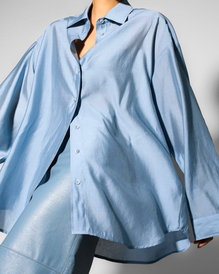 Paper Moon - Korean Women Fashion - #restrostyle - Sheer Silky Classic Button Down Shirt - 8