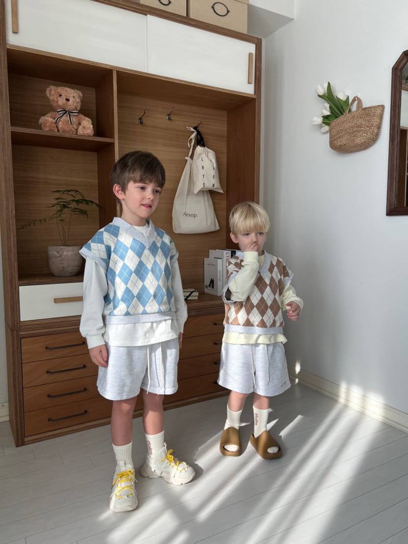 Paper Studios - Korean Children Fashion - #kidsshorts - Jacquard Vest - 8