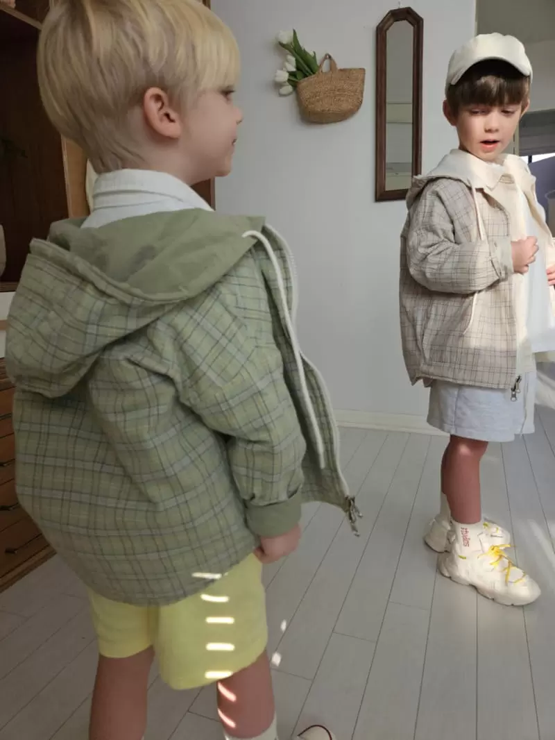 Paper Studios - Korean Children Fashion - #kidsstore - N Check Hoody Jumper - 11