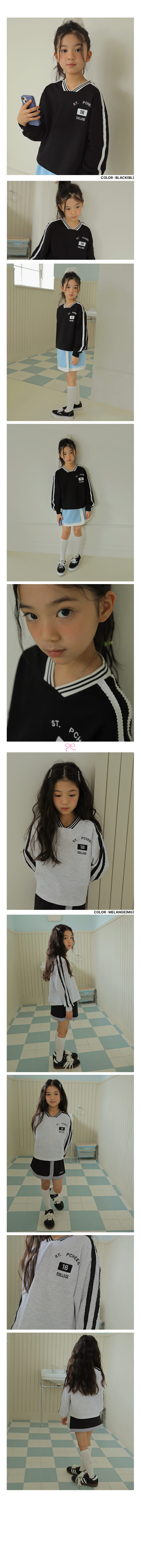 Peach-Cream - Korean Children Fashion - #childofig - Frill Tape Semi Crop Tee - 2