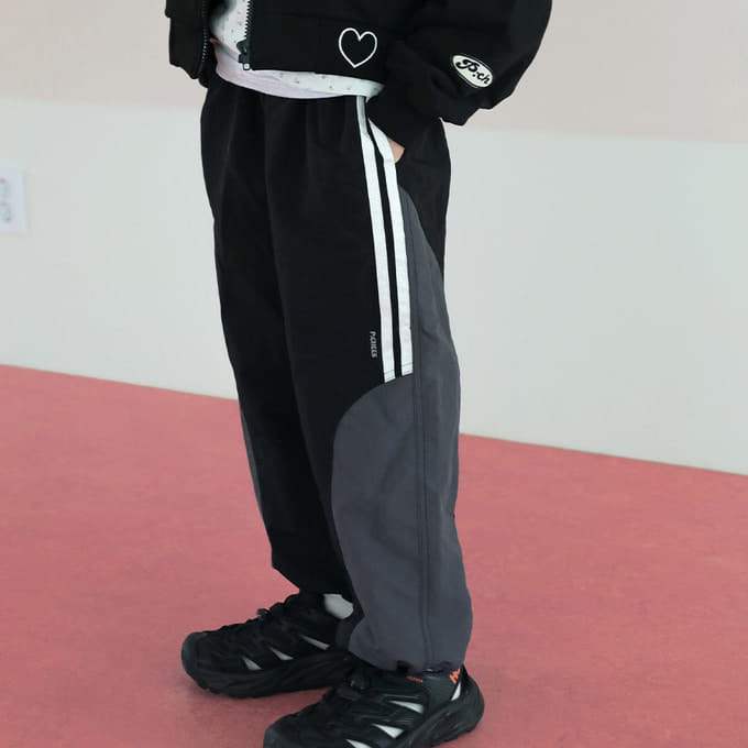 Peach-Cream - Korean Children Fashion - #discoveringself - String Track Pants