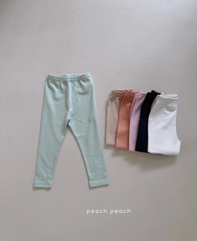 Peach-peach - Korean Children Fashion - #kidzfashiontrend - Mono Leggings - 4