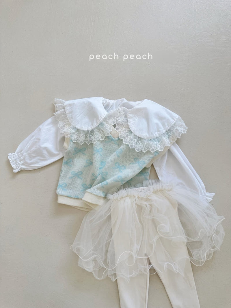 Peach-peach - Korean Children Fashion - #Kfashion4kids - Ribbon Vest - 5