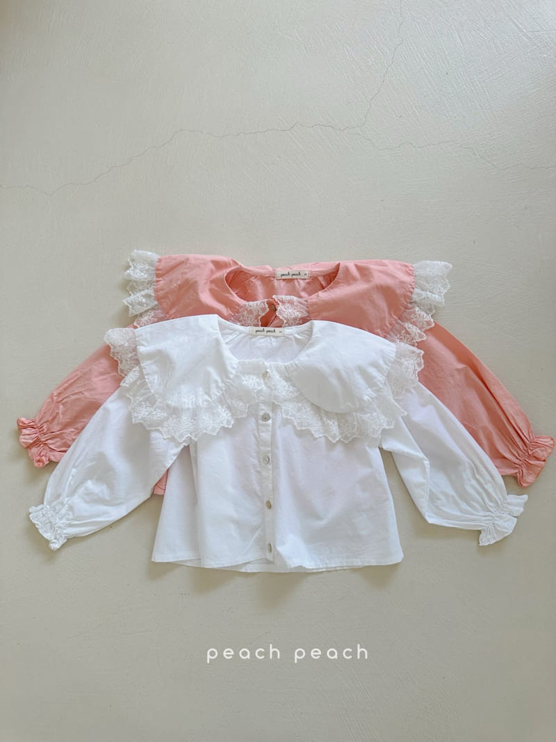 Peach-peach - Korean Children Fashion - #kidsshorts - Sherbet Blouse