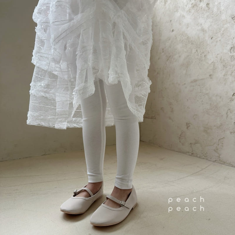 Peach-peach - Korean Children Fashion - #littlefashionista - Mono Leggings - 5