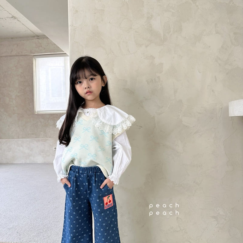 Peach-peach - Korean Children Fashion - #magicofchildhood - Ribbon Vest - 7