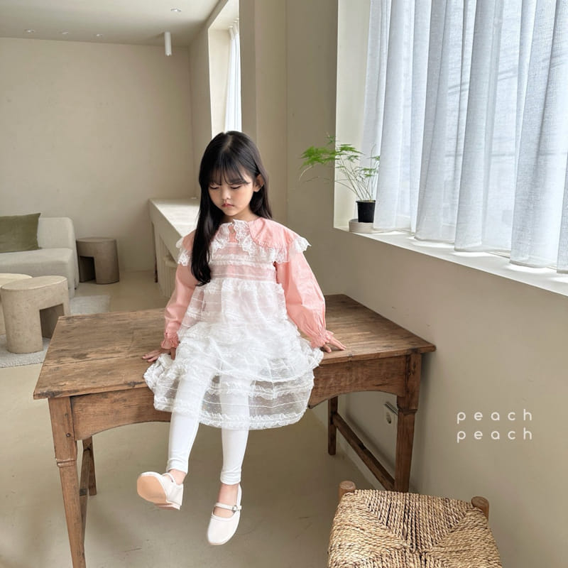 Peach-peach - Korean Children Fashion - #prettylittlegirls - Mono Leggings - 8