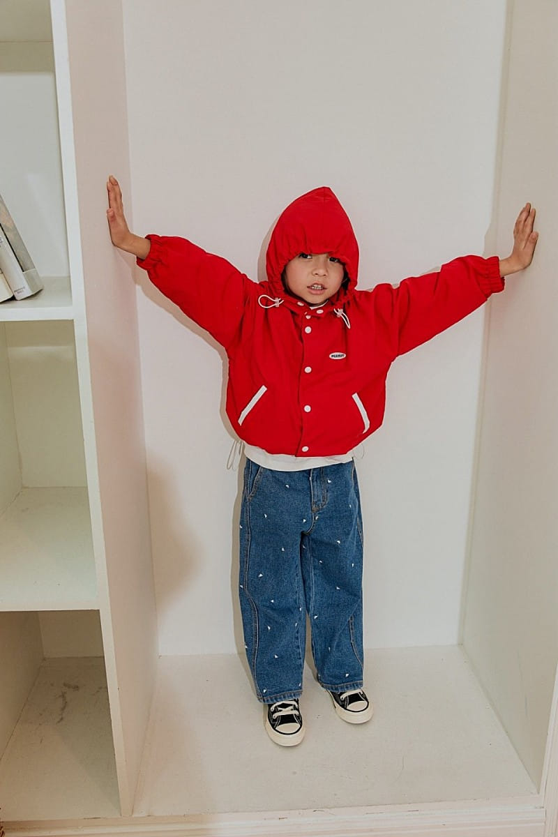 Peanut - Korean Children Fashion - #discoveringself - Heart Dneim Pants - 3