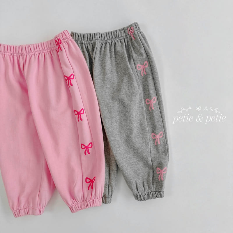 Petit & Petit - Korean Children Fashion - #Kfashion4kids - Kitsch Ribbon Jooger Pants - 3