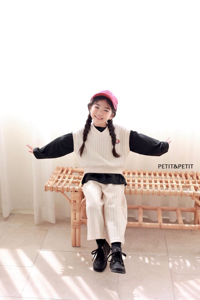 Petit & Petit - Korean Children Fashion - #Kfashion4kids - Twiddle Vest Top Bottom Set - 3