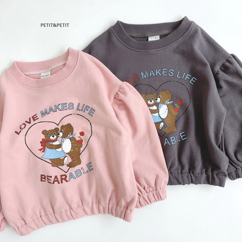 Petit & Petit - Korean Children Fashion - #childofig - Lovely Bear Sweatshirt - 3