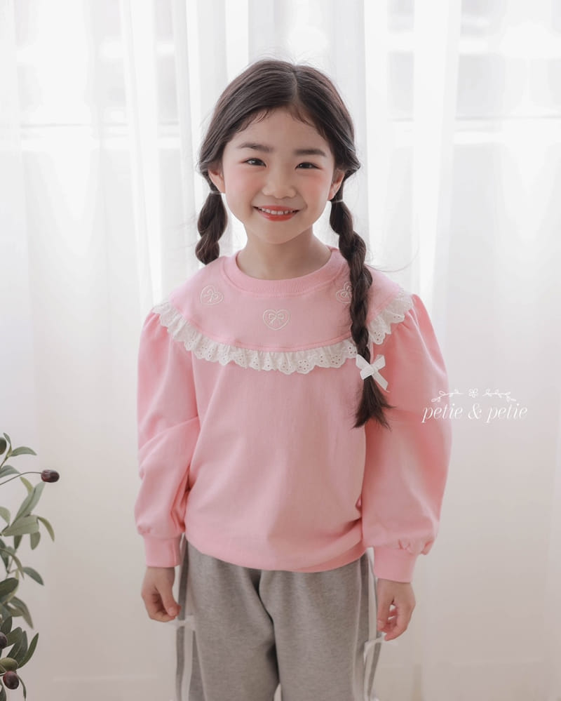 Petit & Petit - Korean Children Fashion - #designkidswear - Heart Embroidery Sweatshirt - 10