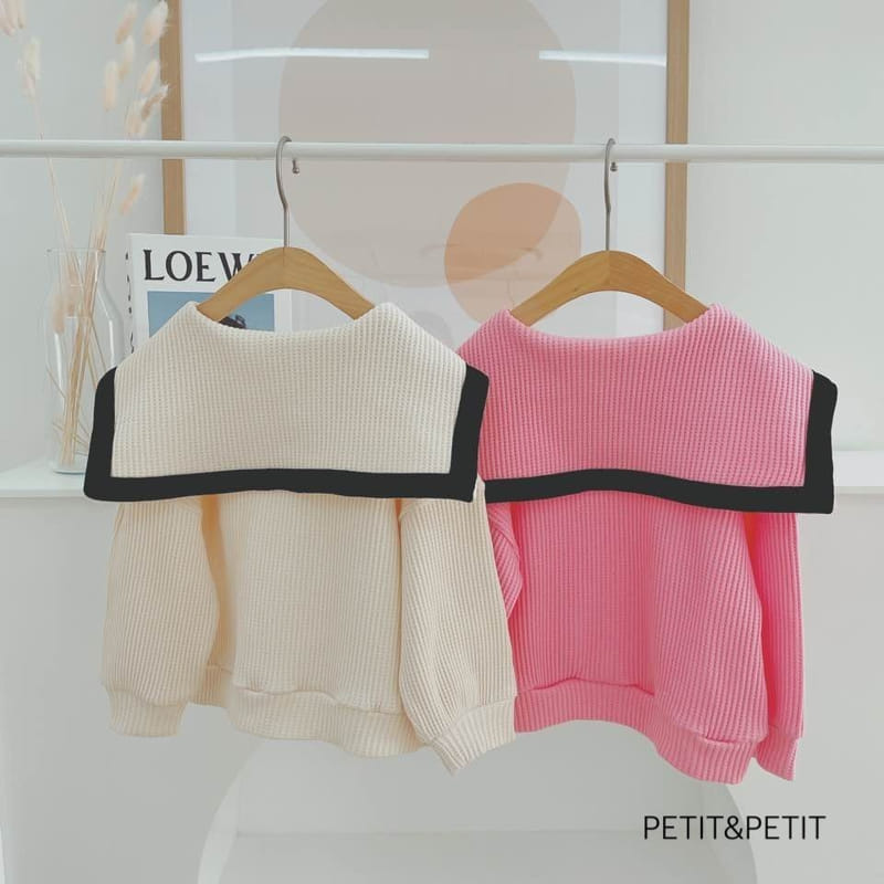 Petit & Petit - Korean Children Fashion - #designkidswear - Waffle Sailor Tee - 4