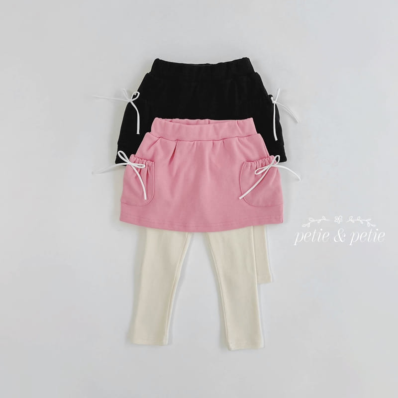 Petit & Petit - Korean Children Fashion - #fashionkids - Cargo Pocket Skirt Leggings - 3