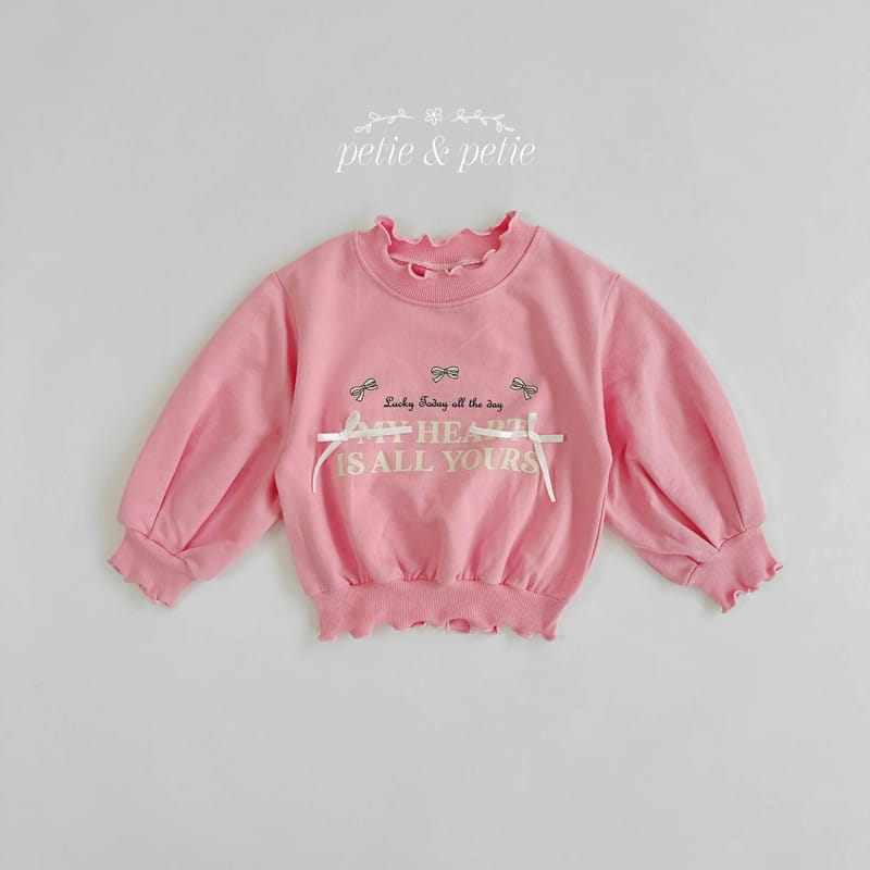 Petit & Petit - Korean Children Fashion - #fashionkids - My Heart Ribbon Sweatshirt - 6