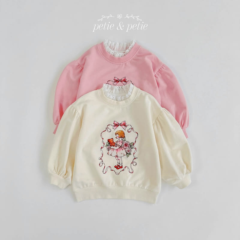 Petit & Petit - Korean Children Fashion - #kidsshorts - Lace Girl Sweatshirt - 3