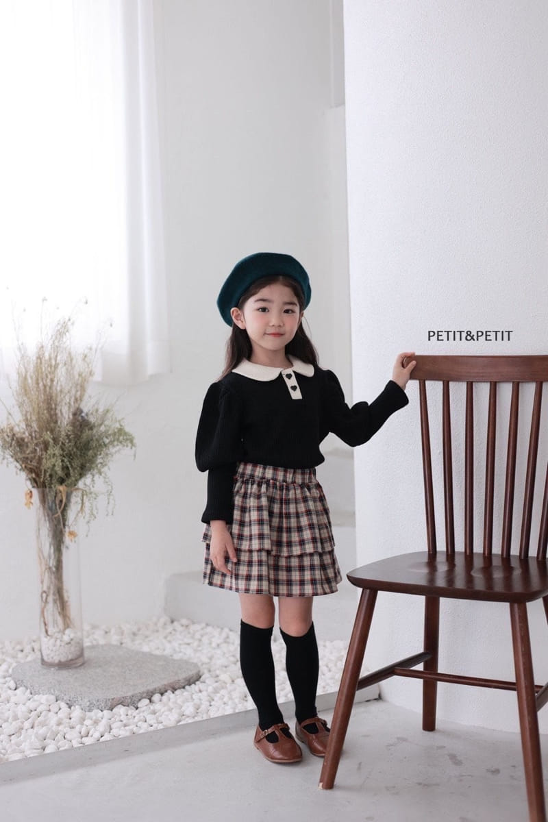 Petit & Petit - Korean Children Fashion - #kidsstore - Waffle Collar Tee - 8