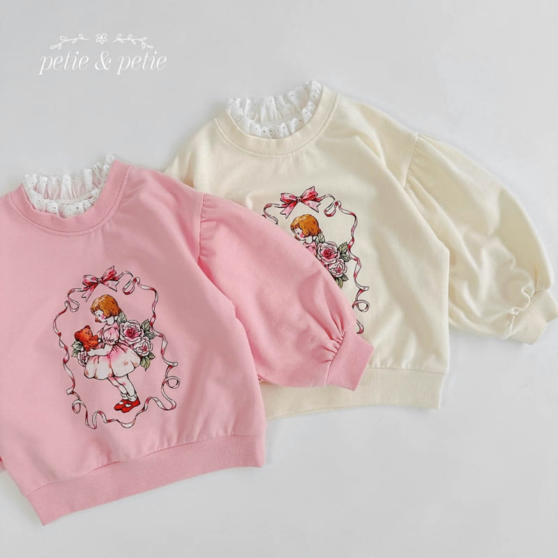 Petit & Petit - Korean Children Fashion - #kidsshorts - Lace Girl Sweatshirt - 4