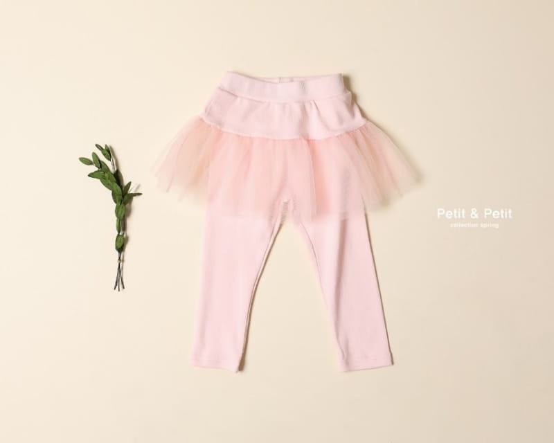 Petit & Petit - Korean Children Fashion - #kidzfashiontrend - Mesh Skirt Leggings - 2