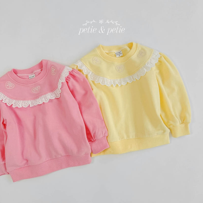 Petit & Petit - Korean Children Fashion - #littlefashionista - Heart Embroidery Sweatshirt - 4