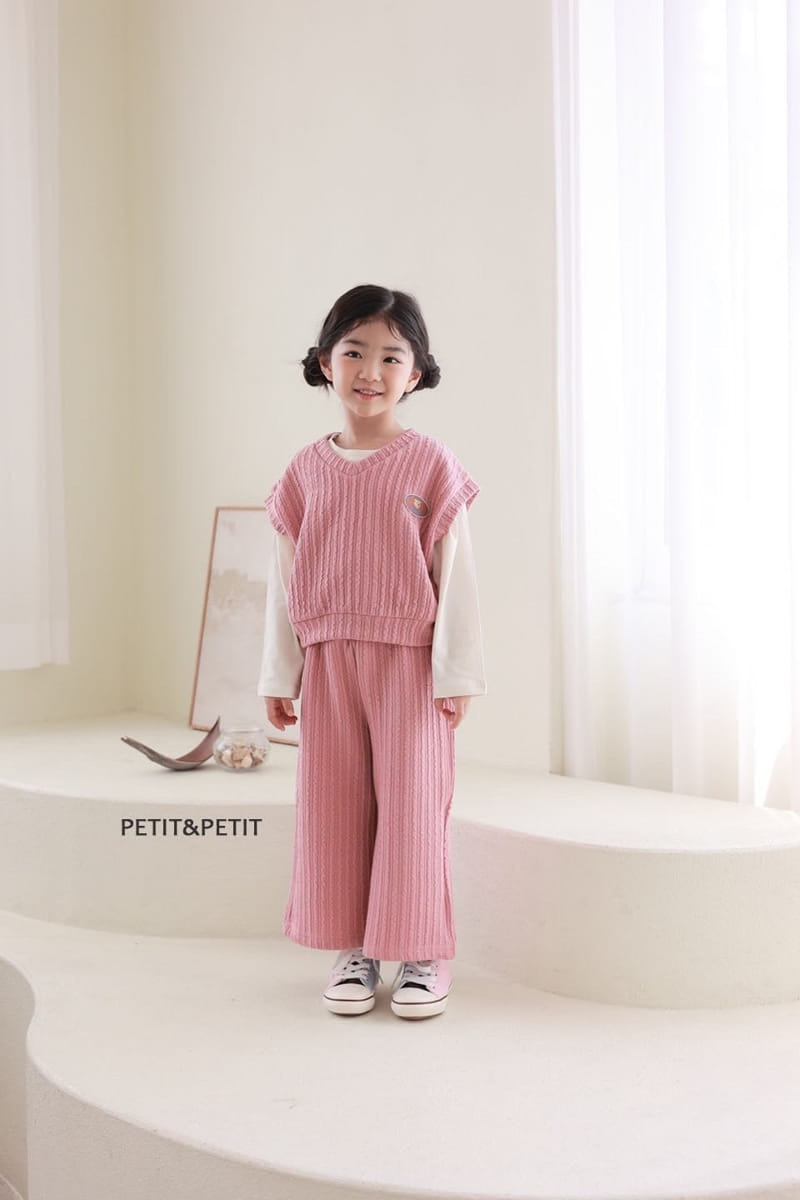 Petit & Petit - Korean Children Fashion - #magicofchildhood - Twiddle Vest Top Bottom Set - 5