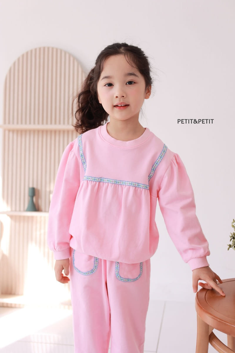 Petit & Petit - Korean Children Fashion - #magicofchildhood - Bom Bom Top Bottom Set - 4