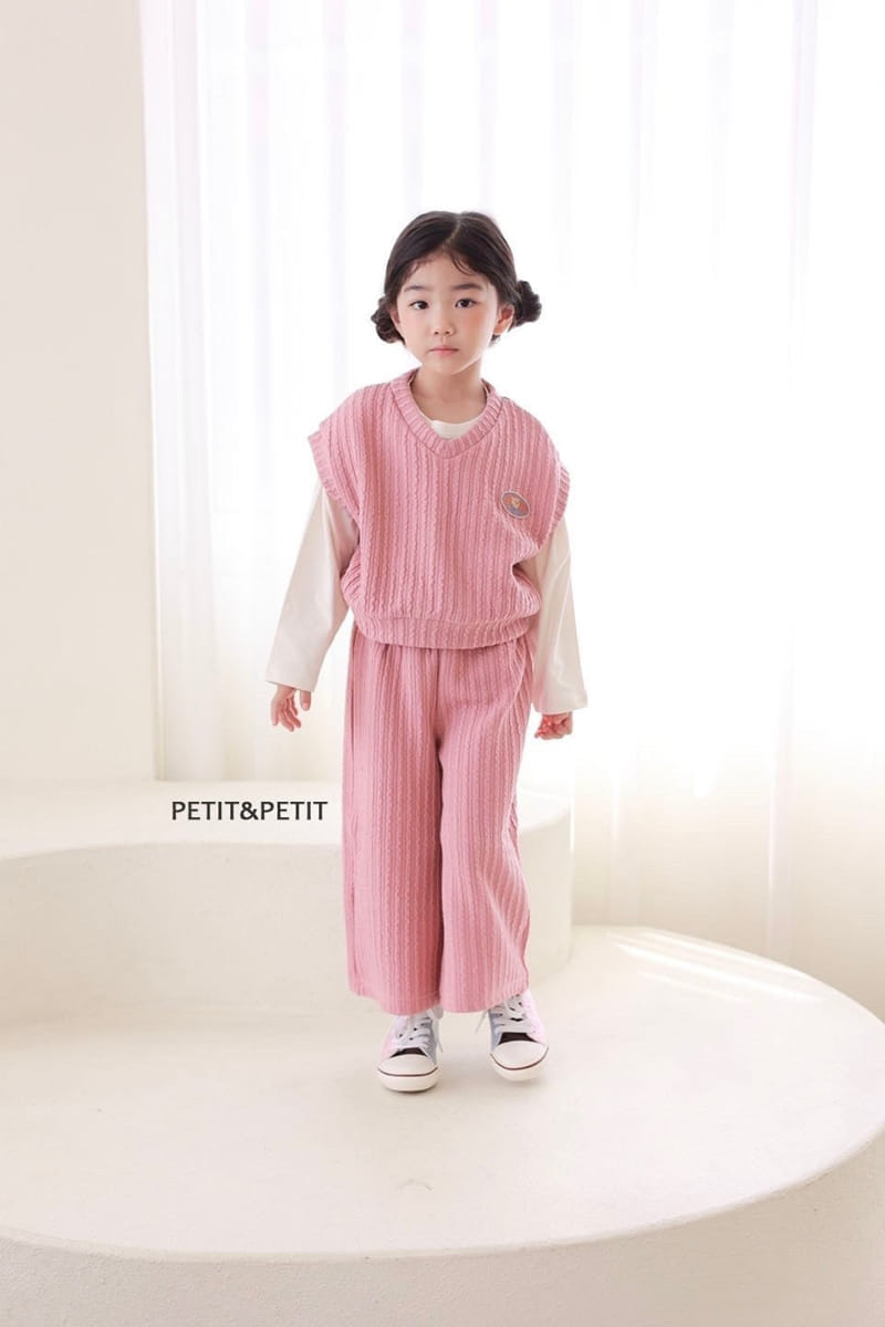 Petit & Petit - Korean Children Fashion - #minifashionista - Twiddle Vest Top Bottom Set - 6