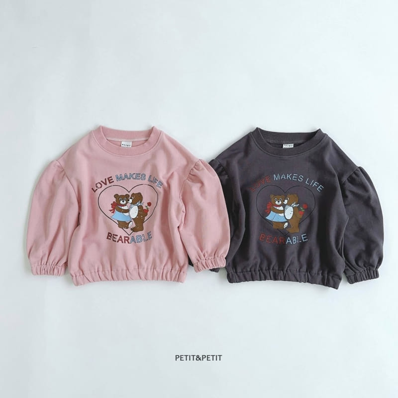 Petit & Petit - Korean Children Fashion - #prettylittlegirls - Lovely Bear Sweatshirt