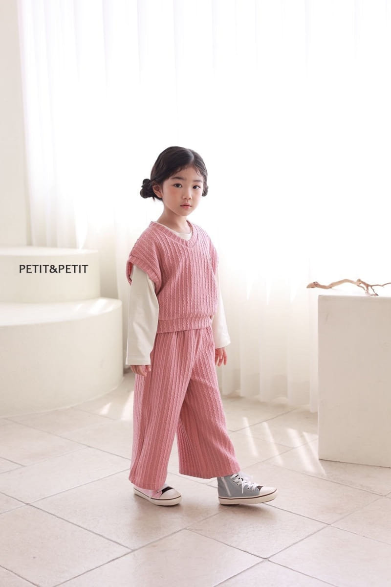 Petit & Petit - Korean Children Fashion - #todddlerfashion - Twiddle Vest Top Bottom Set - 8